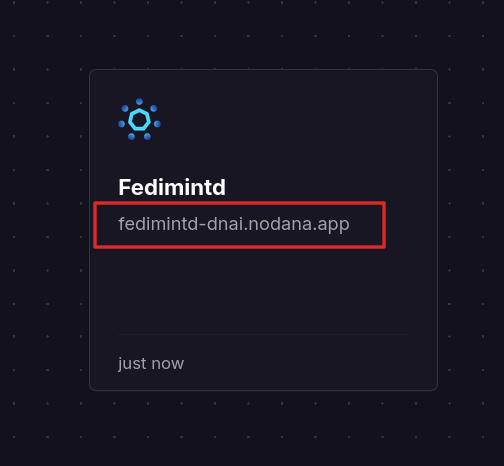 Fedimintd service link detail